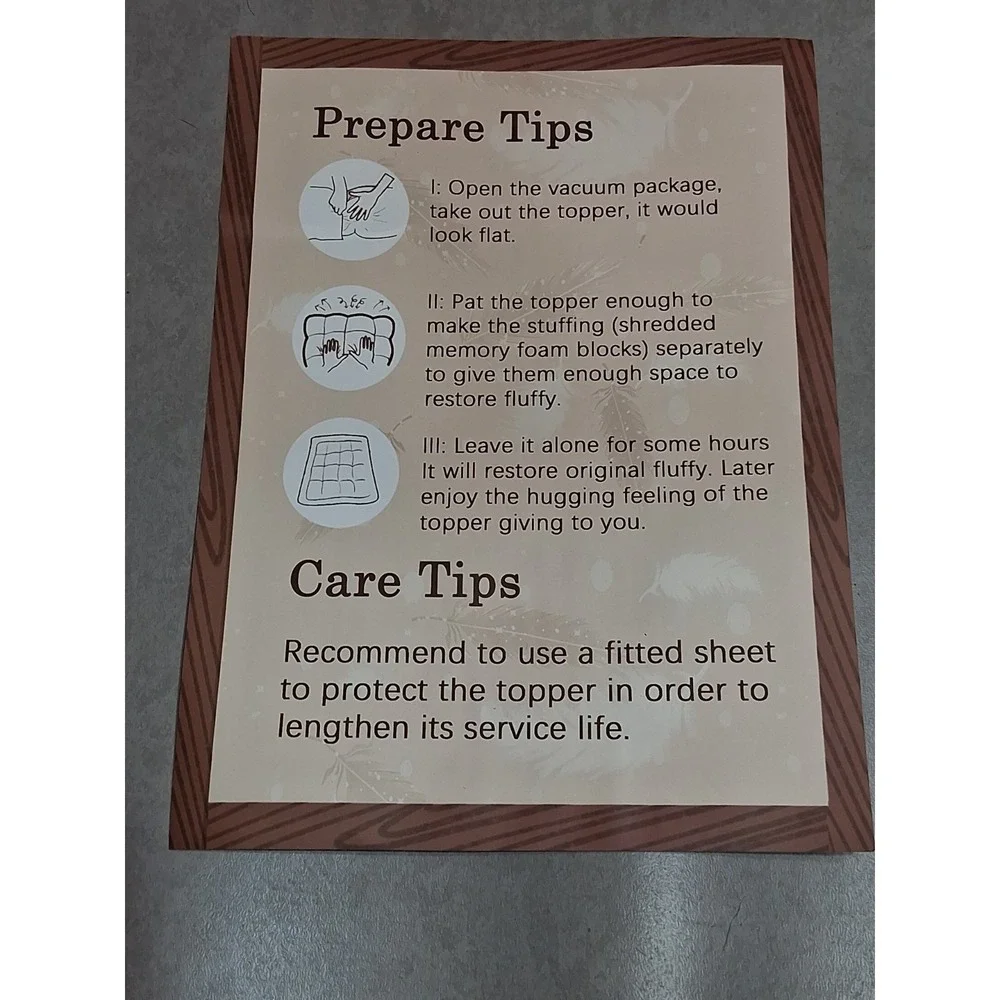 WhatsBedding Memory Foam Mattress Topper Twin Size Memory Foam Filled Warming Co